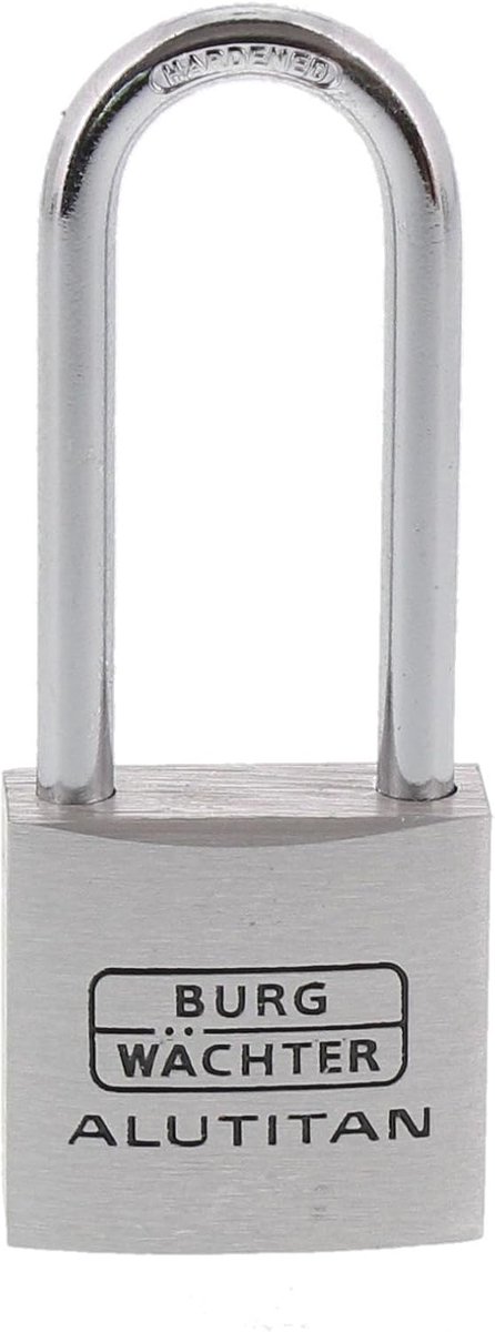 Hangslot met sleutel - 5,7 mm beugeldikte, massief aluminium, roestvrij en gehard