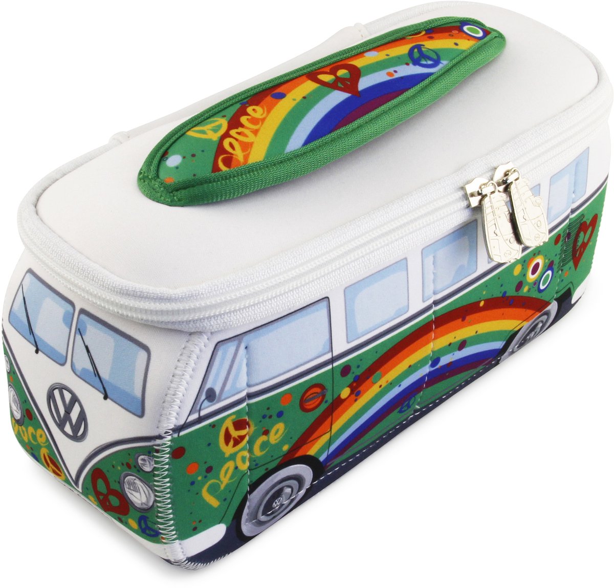 BRISA VW Collection - Volkswagen neopreen universele make-up-, cosmetica-, reisapotheek-tas in T1 Bulli Bus-design