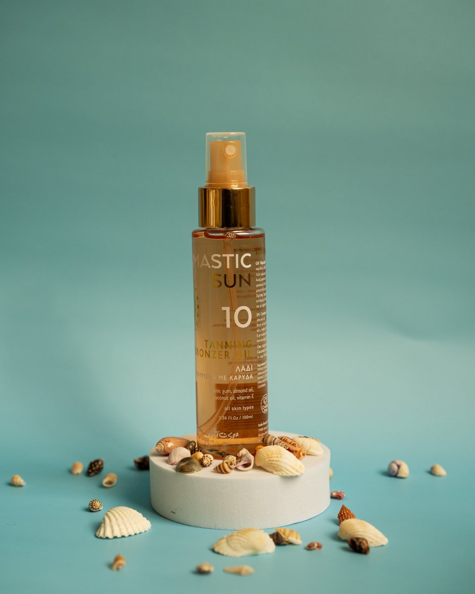 Tanning bronzer oil spf 10