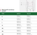 Maattabel voor herenkleding met "Meet jezelf voordat je bestelt."