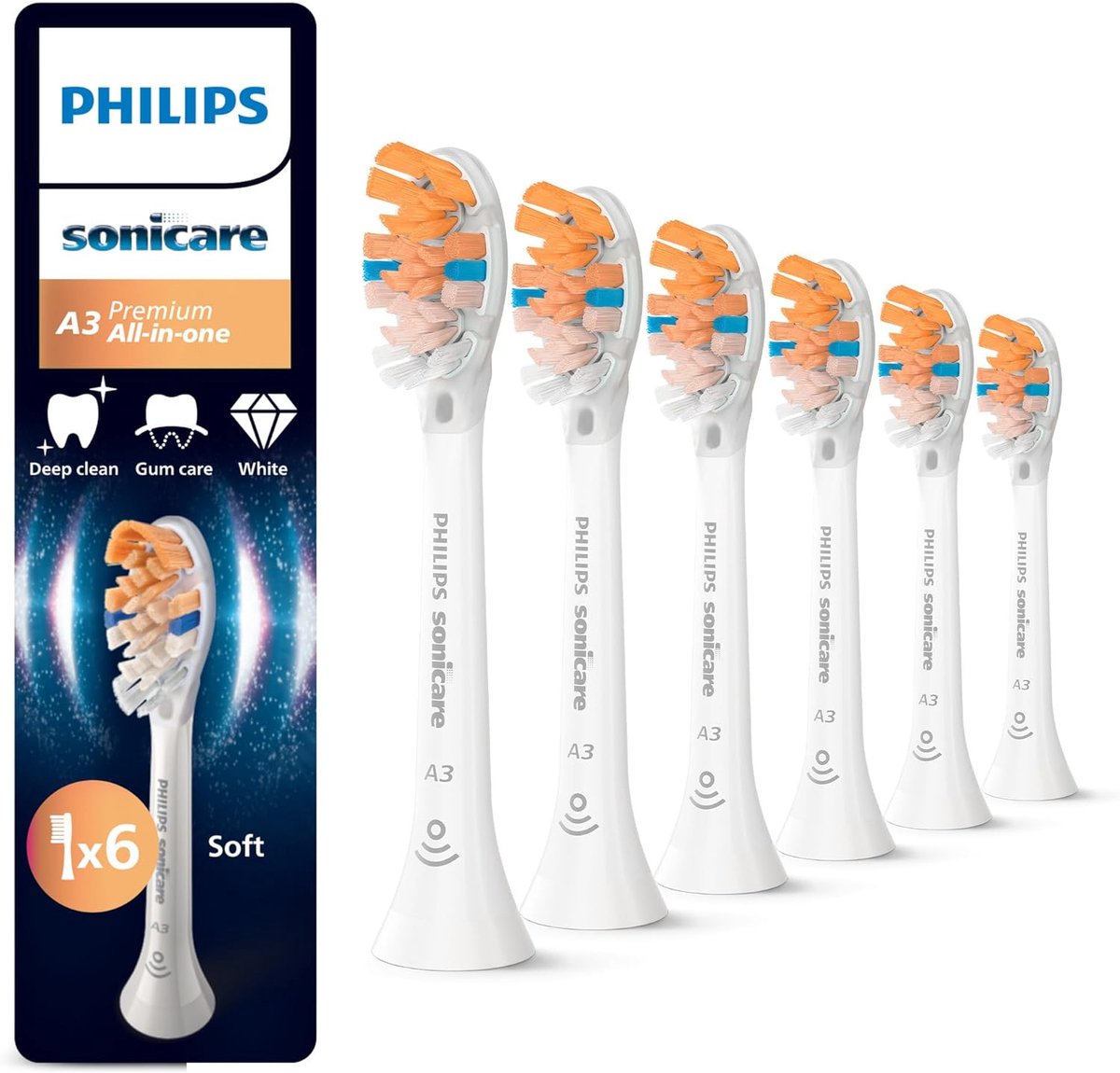 Philips Sonicare Premium A3 All-in-One Set van 6 opzetborstels