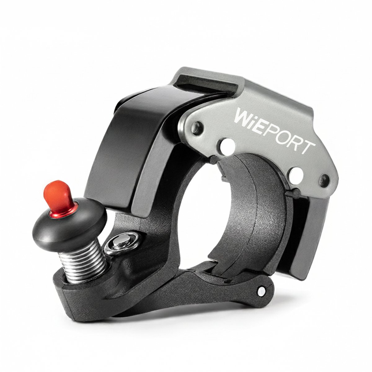 Wieport Compacte Fietsbel - Luid & Helder Geluid - RVS Aluminium - Universele Montage - Zilver