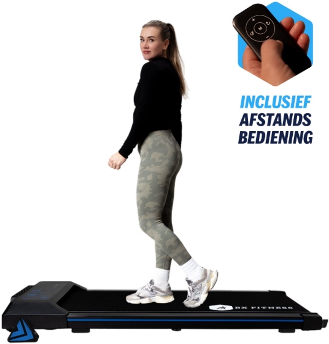 Laufband BX Powerrun 500 | 3 Neigungsstufen | Walking Pad | Laufband | Elektrisches Laufband | Mit Fernbedienung | BX Fitness