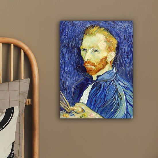 Toile Peinture Autoportrait - Vincent van Gogh - 30x40 cm - Décoration murale
