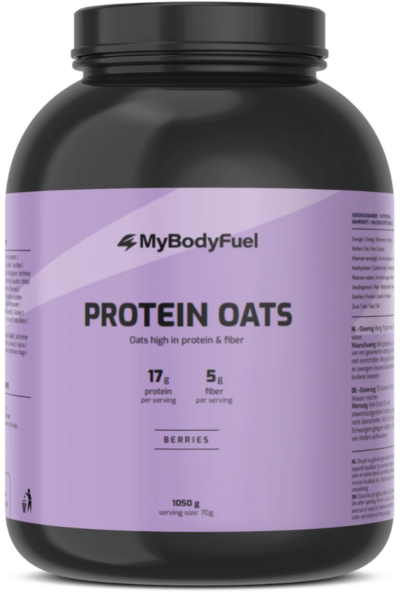 MyBodyFuel - Protein Oats - Eiwit Havermout - Overnight Oats -Bosbessen - 1050 g