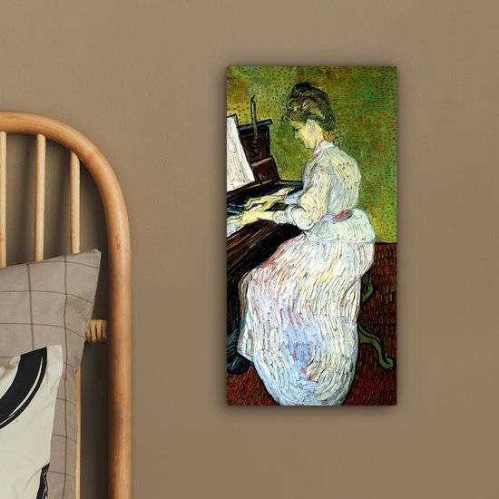 Peintures sur toile - Marguerite Gachet au piano - Vincent van Gogh - 20x40 cm - Décoration murale