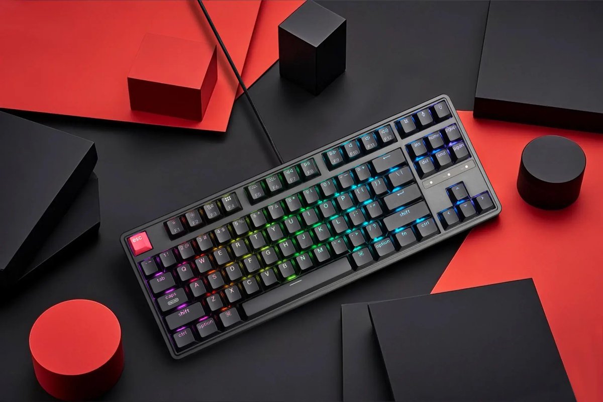 Keychron C3 Pro 8K - Mechanisch Toetsenbord - US QWERTY - 80% - Banana Switch - RGB Hot Swap - Zwart thumbnail 2