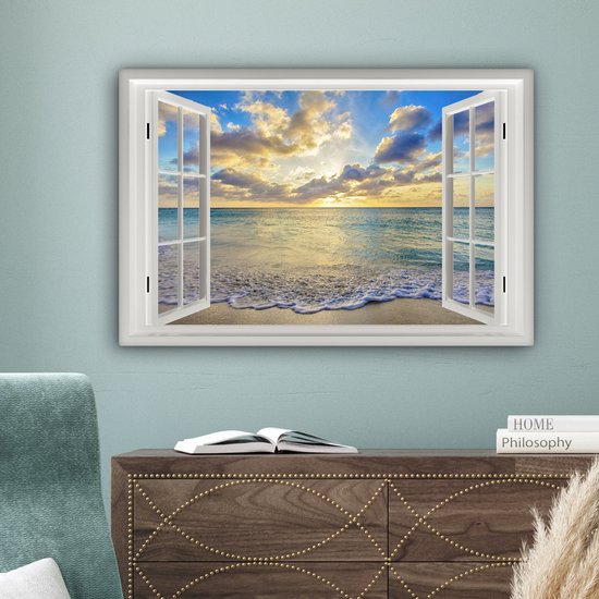 Peintures sur toile See Through - Water - Mer - 90x60 cm - Décoration murale