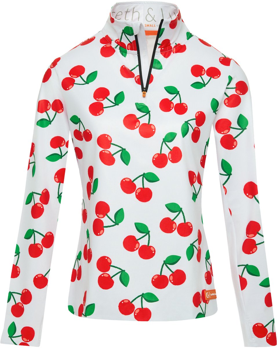 Gareth & Lucas Skipully The One Hundred and Nine Dames 100% Gerecycled Polyester Midlayer Sportshirt Wintersport Wit