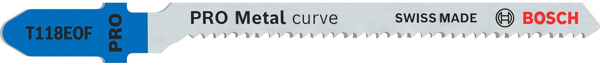 BOSCH - Decoupeerzaagblad - T118EOF - PRO Metal Curve - 83 mm - Voor bochten en curves - 2 stuks