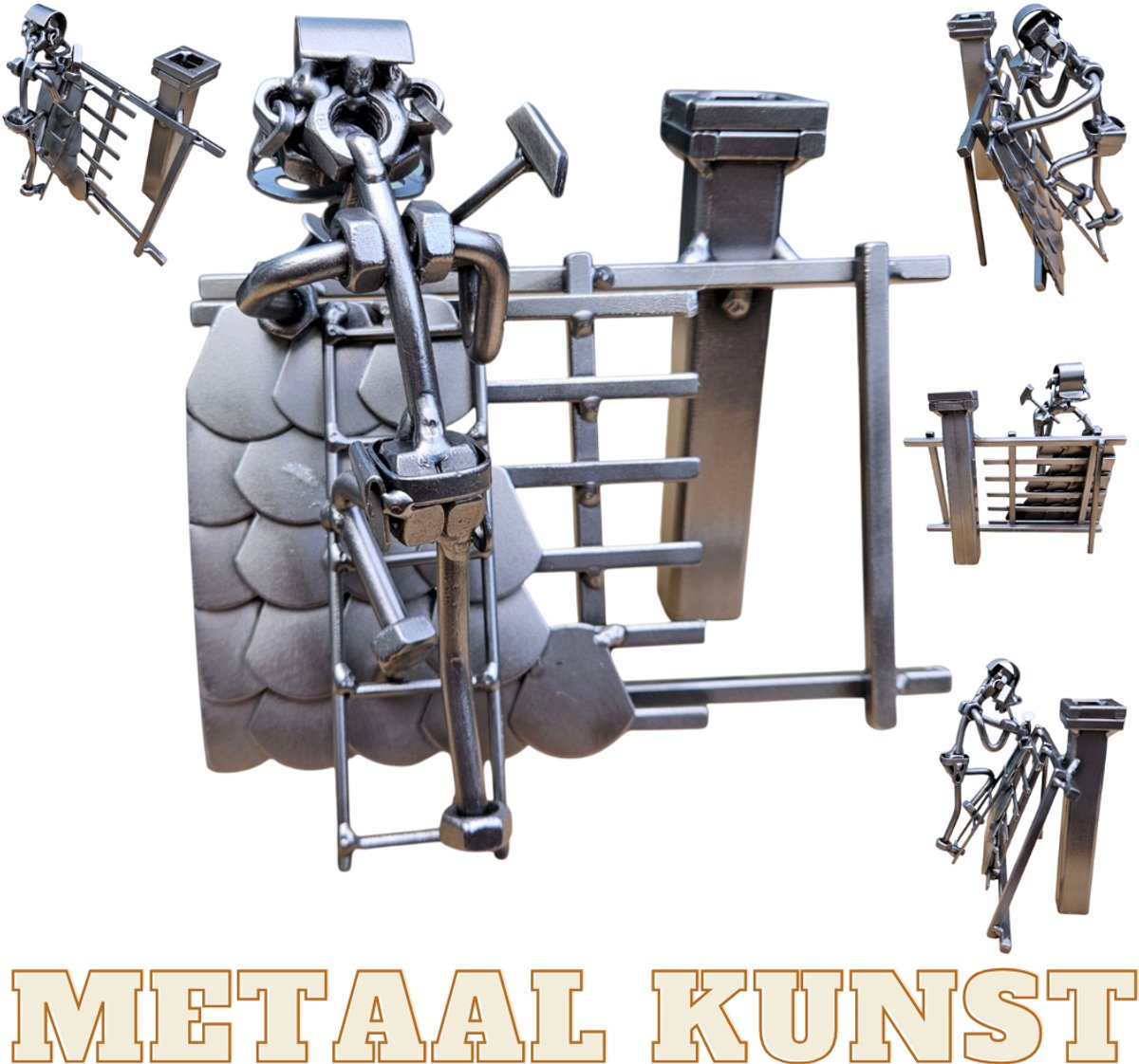 Dakdekker-metaal beeld-metaal kunst-uniek-het best cadeau-sinterklas gift-kerst-geschenk