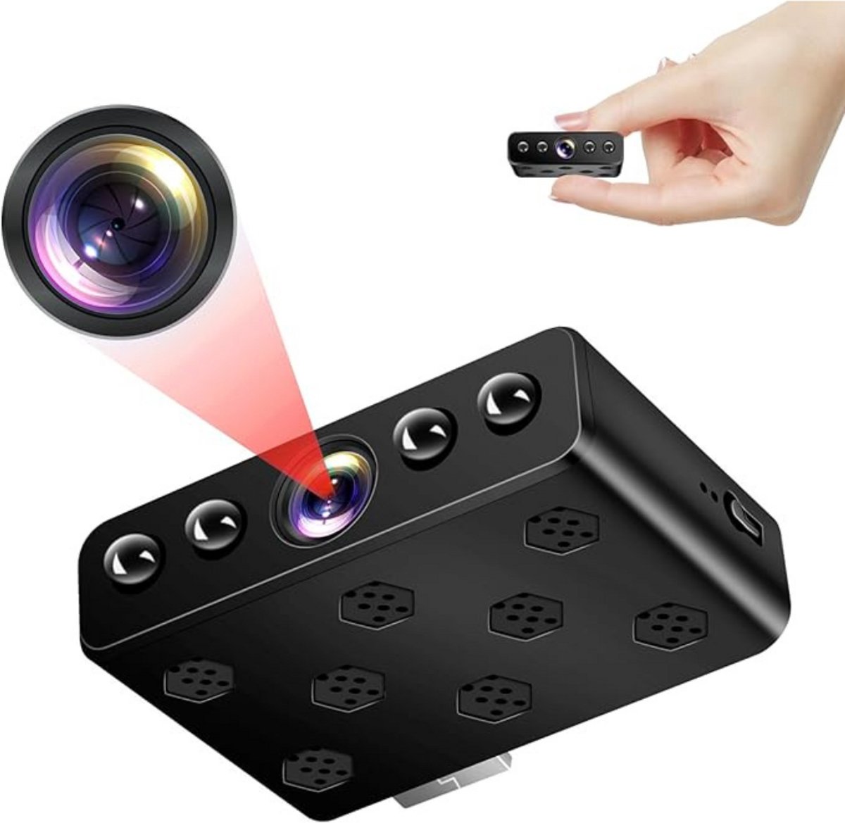 Lexium Verborgen Camera - Spionage Camera - Geheime Camera - Spy Camera - Spycamera - Spion Camera - Verborgen Mini Camera - Spy Camera Mini - Afluisteren - Afluisterapparatuur