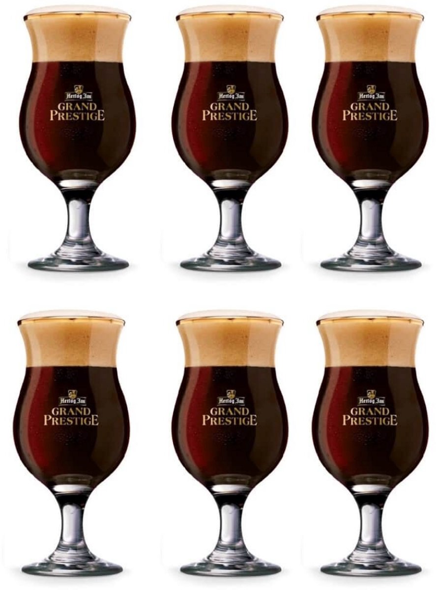 Hertog Jan Grand Prestige Bierglas – 6 stuks – Speciaalbierglazen – Officieel – Vaatwasserbestendig – 33cl