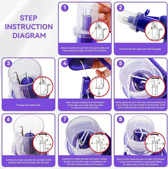 Moulin à Tricoter Manuel – Tricotin Automatique DIY Pour Bracelets, Cordon, Écharpes – Idéal Débutants