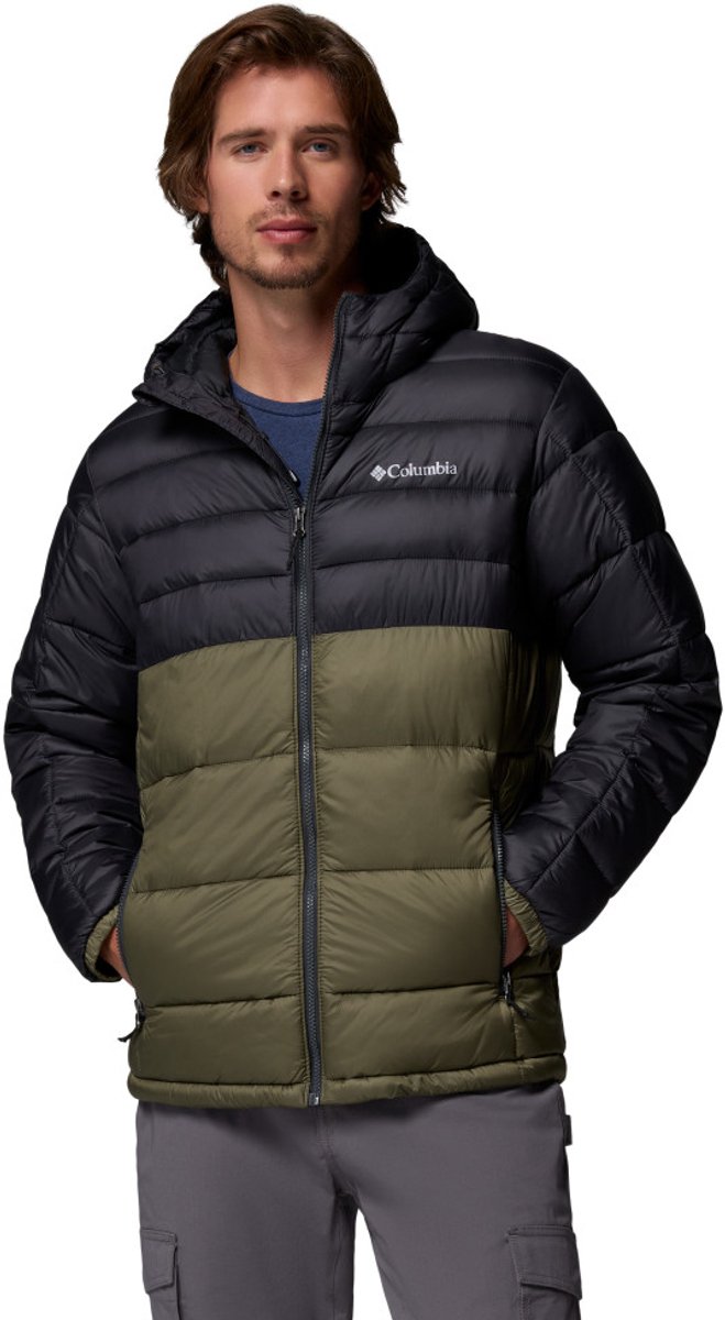 Columbia Buck Butte™ II Insulated Hooded Jacket Heren Outdoorjas - Stone Green, Shark