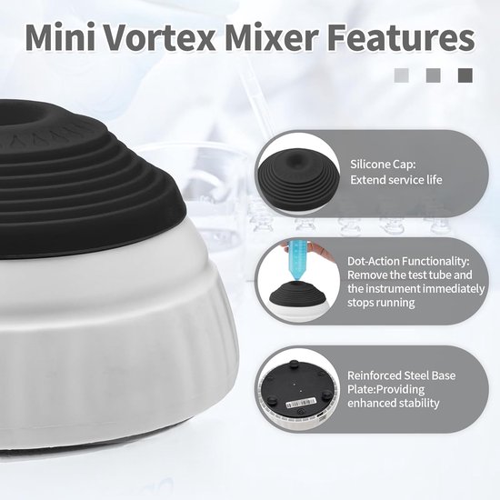 Mini Vortex Mixer - Laboratorium Vortex Shaker voor Efficiënte Mengresultaten van Hyundai — afbeelding 3