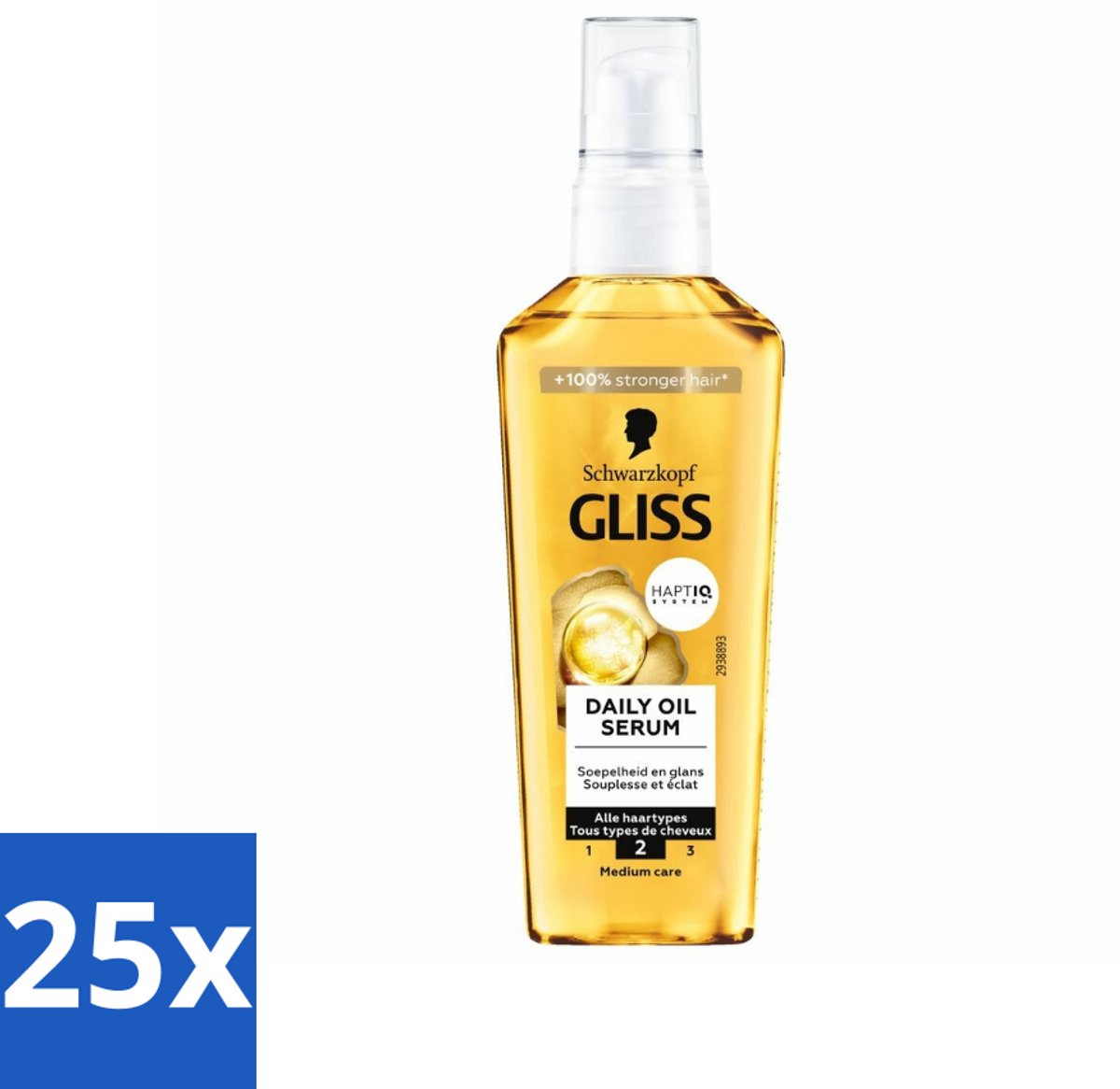 Gliss - Daily Oil Haarserum - Dagelijkse Haarverzorging - 75 ml - Bulkverpakking - 25 stuks