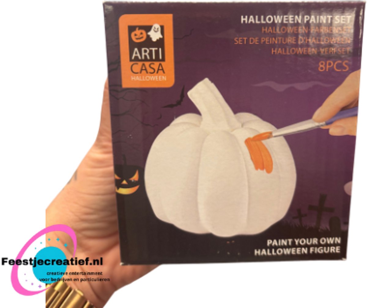 Paint set halloween 8pc 2as