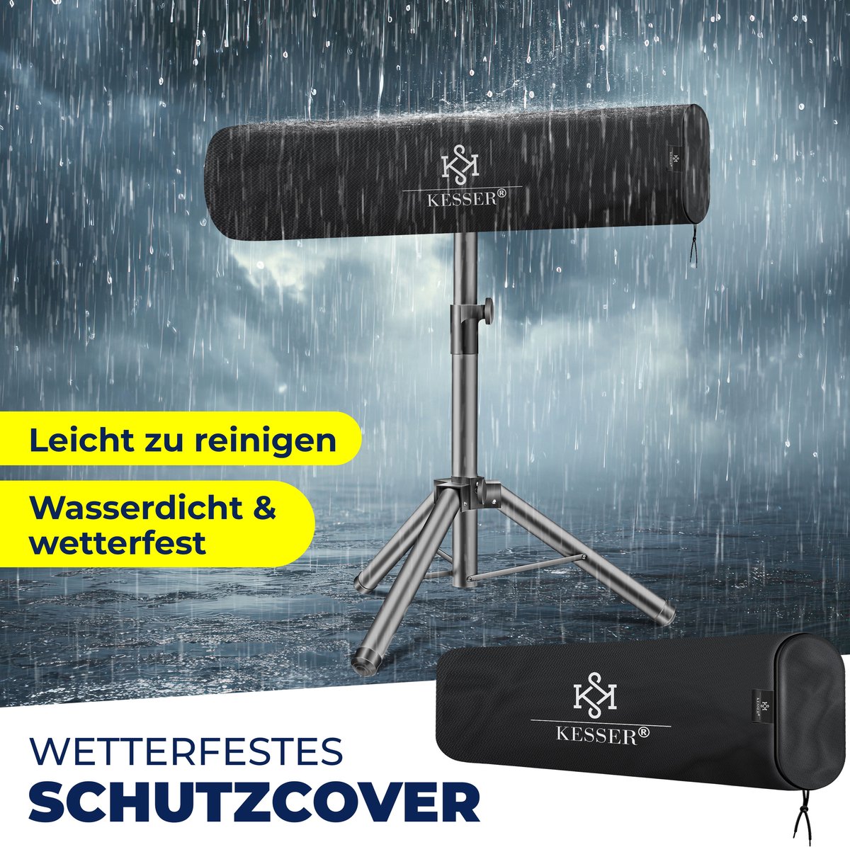 KESSER Terrasverwarmer Elektrisch 2500 W Staand - Infrarood Heater voor Buiten, Hoogte Verstelbaar, met Afstandsbediening en Hoes - Antraciet – foto 4