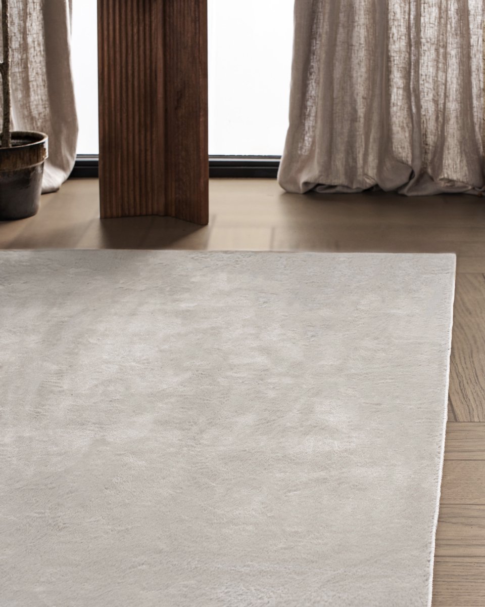 Carpetique Vloerkleed Rechthoek - 200x290 cm – Beige - Antislip – Japandi & Scandinavisch Woonkamer Tapijt