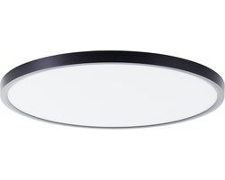 Brilliant Lotti - Plafondlamp - Ø 50 cm - LED 30W - 4000lm - 3000K - RGB - Dimbaar - Afstandsbediening - Timer - Nachtlicht - Tuya - Zwart