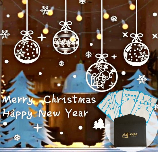 Kerst raamstickers - Sticker verwijderaar - Herbruikbaar - Kerst stickers - Raamfolie - Raamstickers kerst - Kerstversiering - Kerststickers - Kerstraamstickers - Raamdecoratie kerst - Feestdagen - sneeuwvlokken