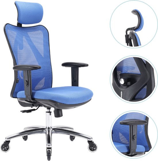 OfficeSense OS1000 Ergonomische Bureaustoel – NEN-EN 1335 – Blauw