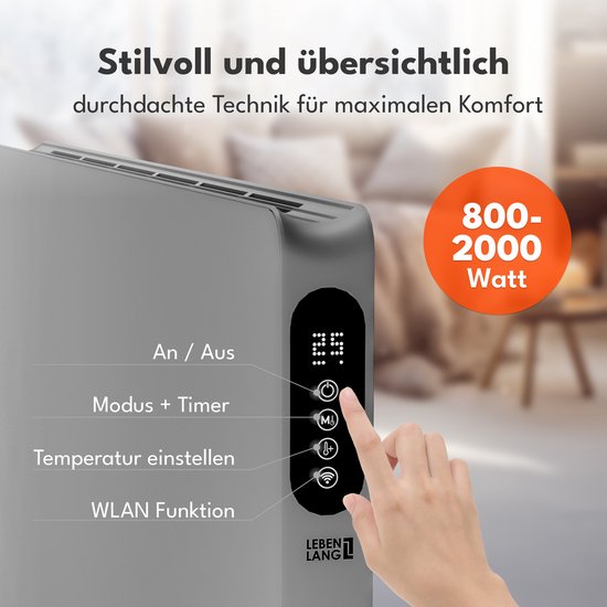 Elektrische kachel - Eldom Extra Life - 500 watt - wand en staand - WiFi