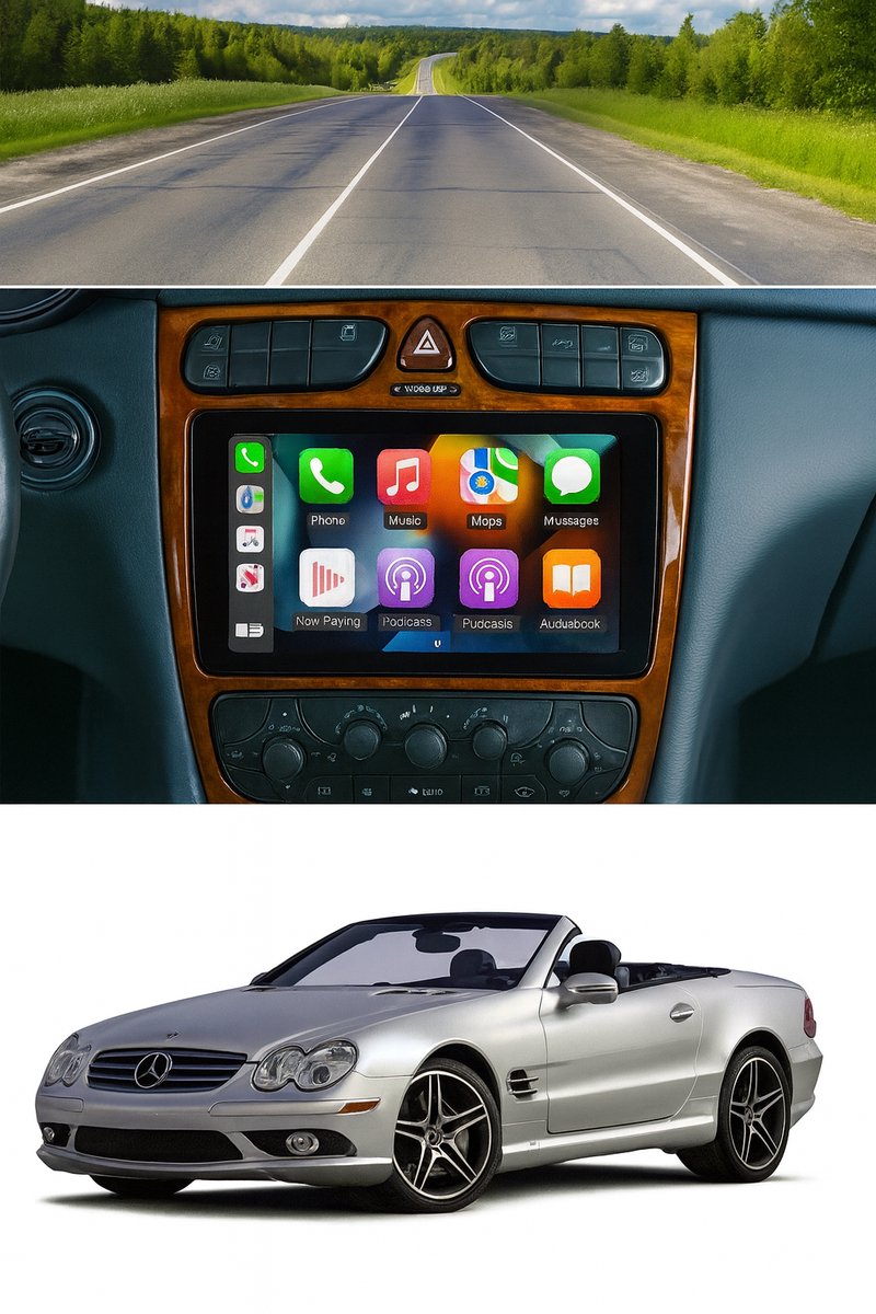 ADIVOX 9 inch geschikt voor Mercedes CLK/CL W209/W203 2002-2005 Android 14 4GB/64GB 8CORE Carplay/Auto/WiFi/DSP/5G/QLED/DAB+
