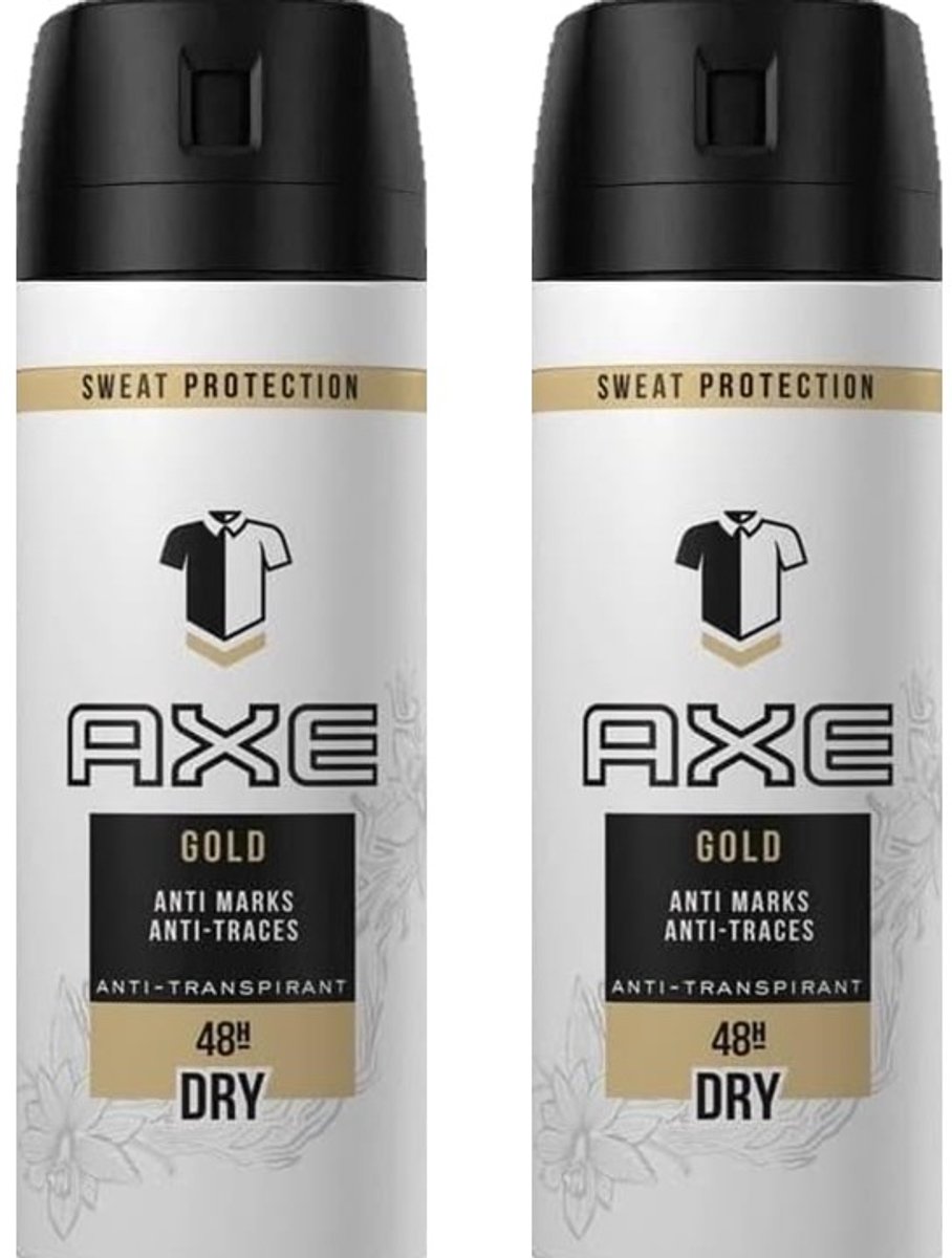AXE Gold Dry Deodorant / Anti-Transpirant Spray - DUOPAK 2 x 150 ml