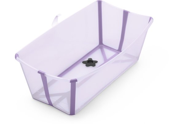 Stokke Flexi Bath, Lavender - Opvouwbaar babybadje - Lichtgewicht, duurzaam en gemakkelijk op te bergen - Handig voor thuis of op reis - Geschikt voor pasgeborenen en baby's