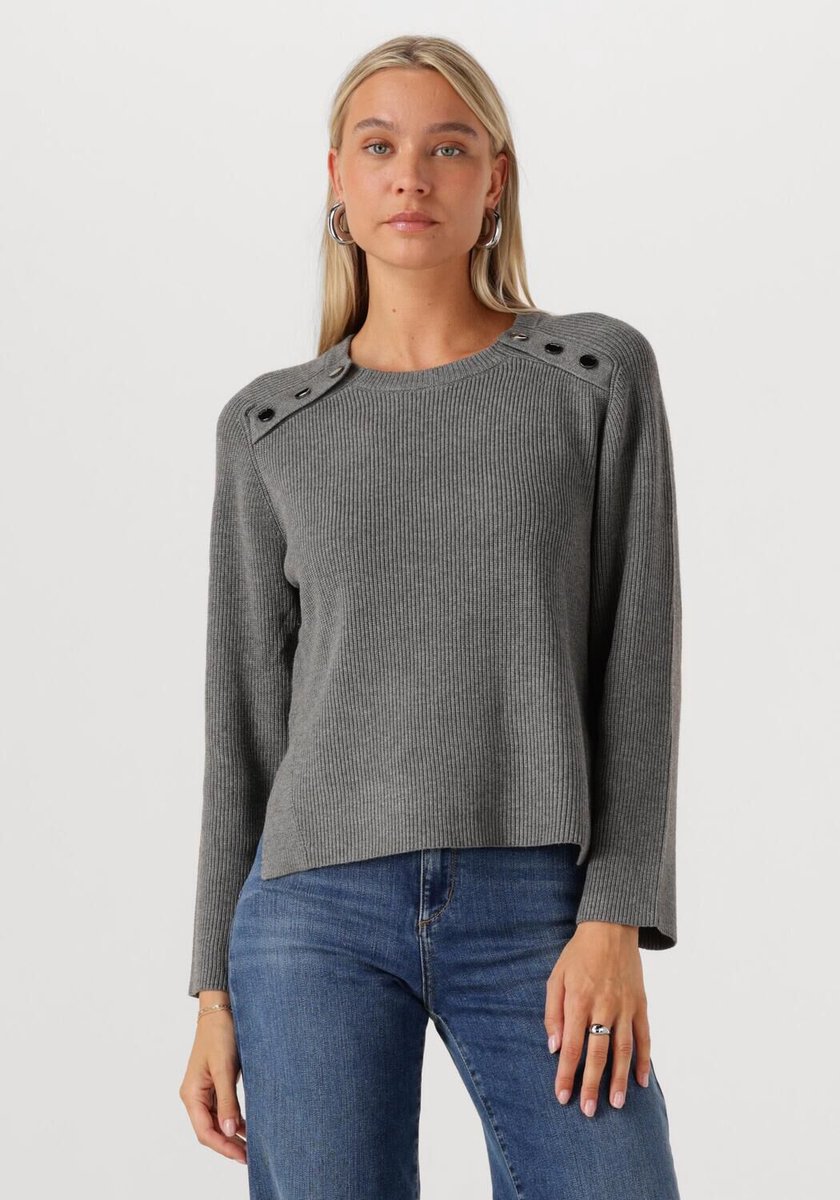 Liu Jo Ecs Maglia Chiusa Truien & vesten Dames - Sweater - Hoodie - Vest- Grijs - Maat XS