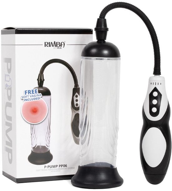 Foto: Rimba p pump pp06 penispomp met afstandsbediening vagina sleeve zwart