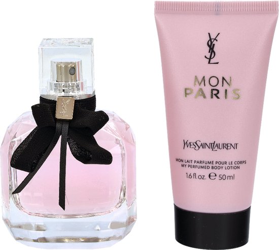 Yves Saint Laurent Mon Paris Giftset - 50 ml eau de parfum spray + 50 ml bodylotion - cadeauset voor dames