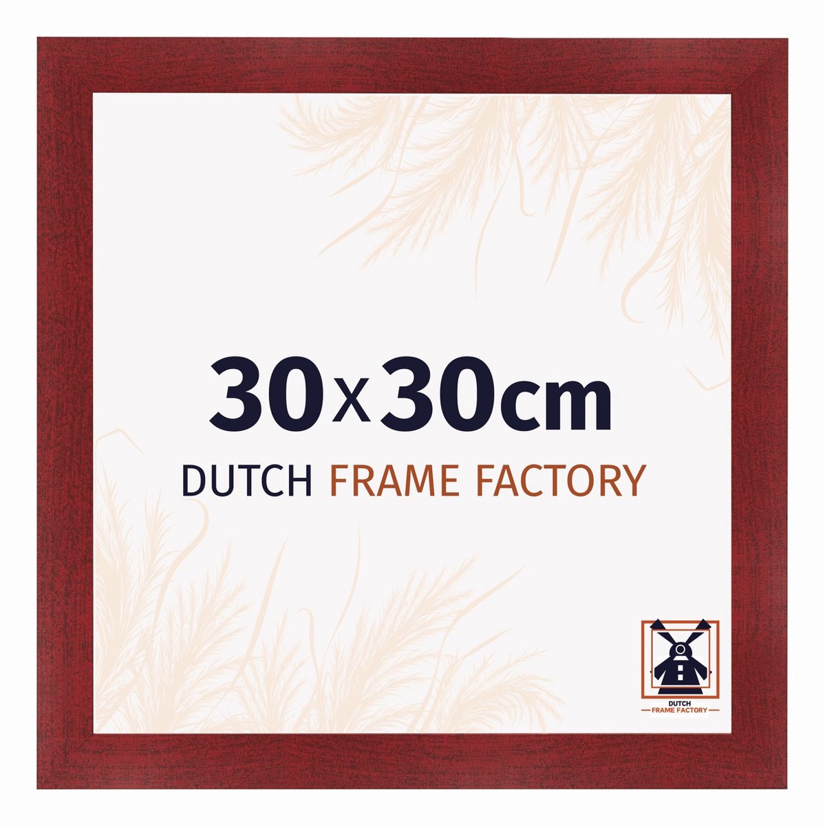 Fotolijst 30x30 cm - MDF - Wijnrood Geveegd - Praag
