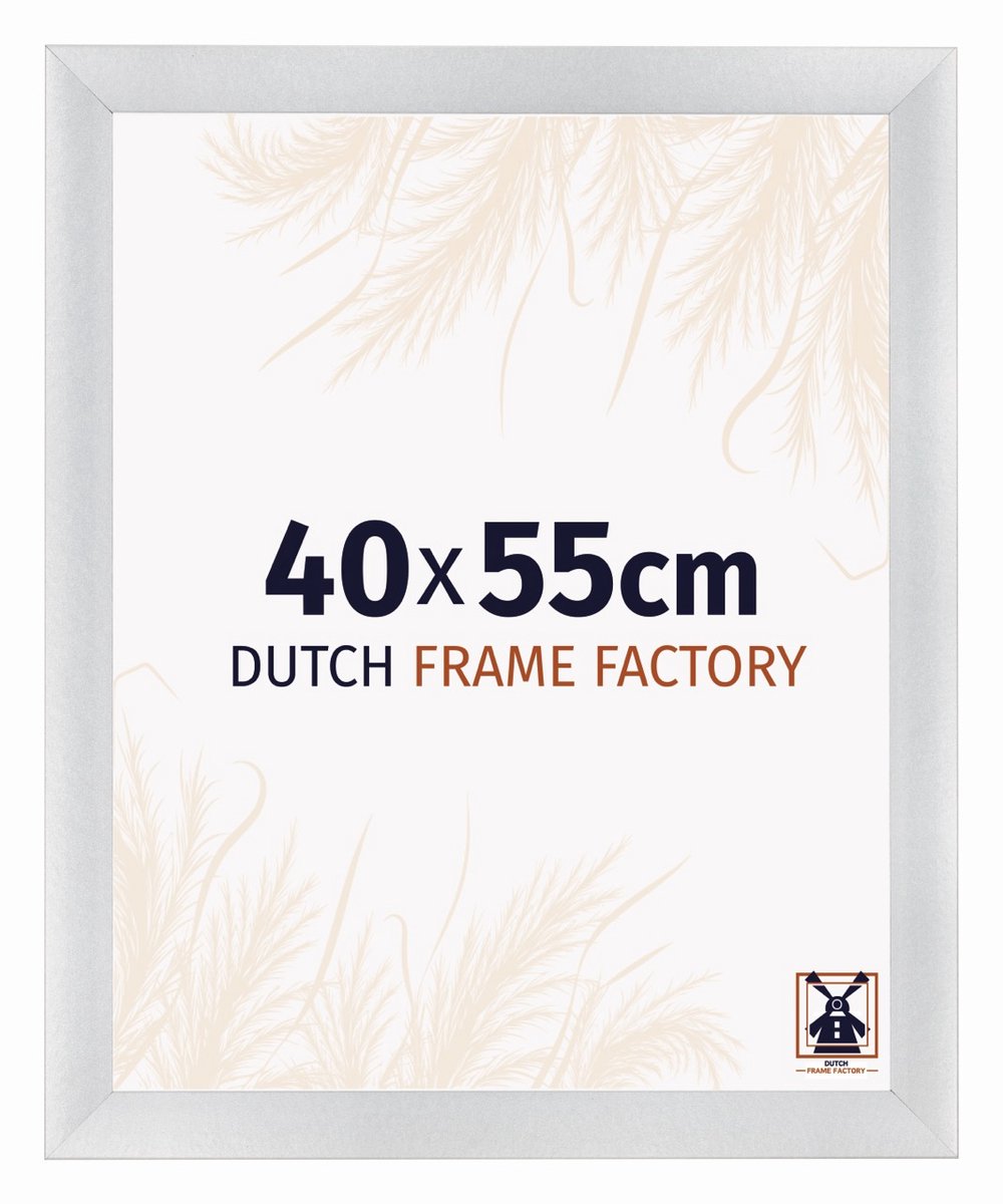 Dutch Frame Factory Fotolijst 40x55 cm - MDF - Zilver Mat - Praag