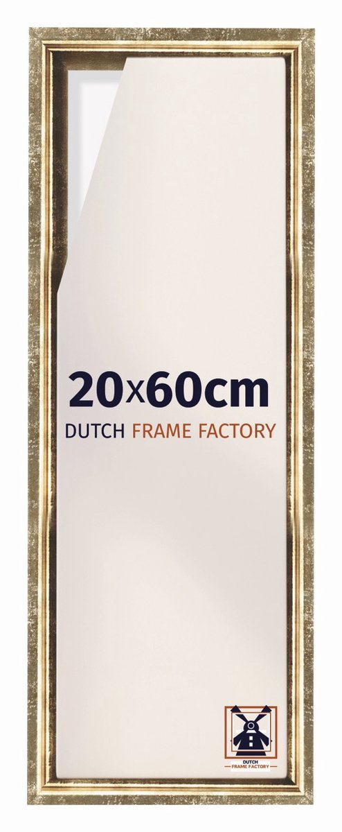 Dutch Frame Factory Baklijst 20x60 cm - Goud Antiek - Geschikt voor Canvasdoek - MDF Baklijst Lausanne