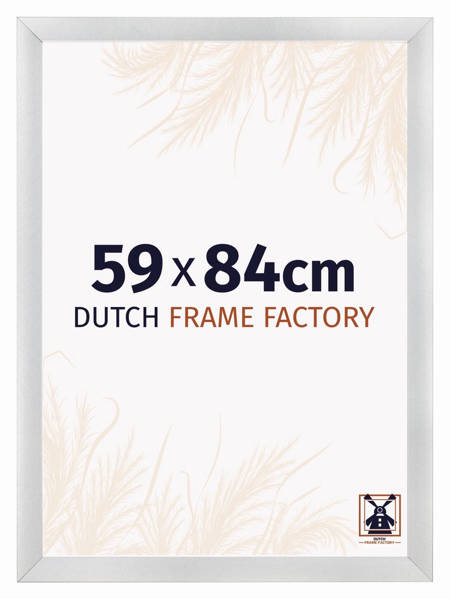Dutch Frame Factory Fotolijst 59x84 cm - MDF - Zilver Mat - Praag
