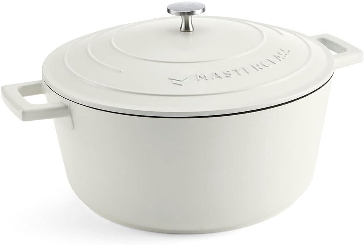 Grote Lichtgewicht Gietaluminium Braadpan met Deksel (5L/28 cm) - Inductie en Oven Veilig