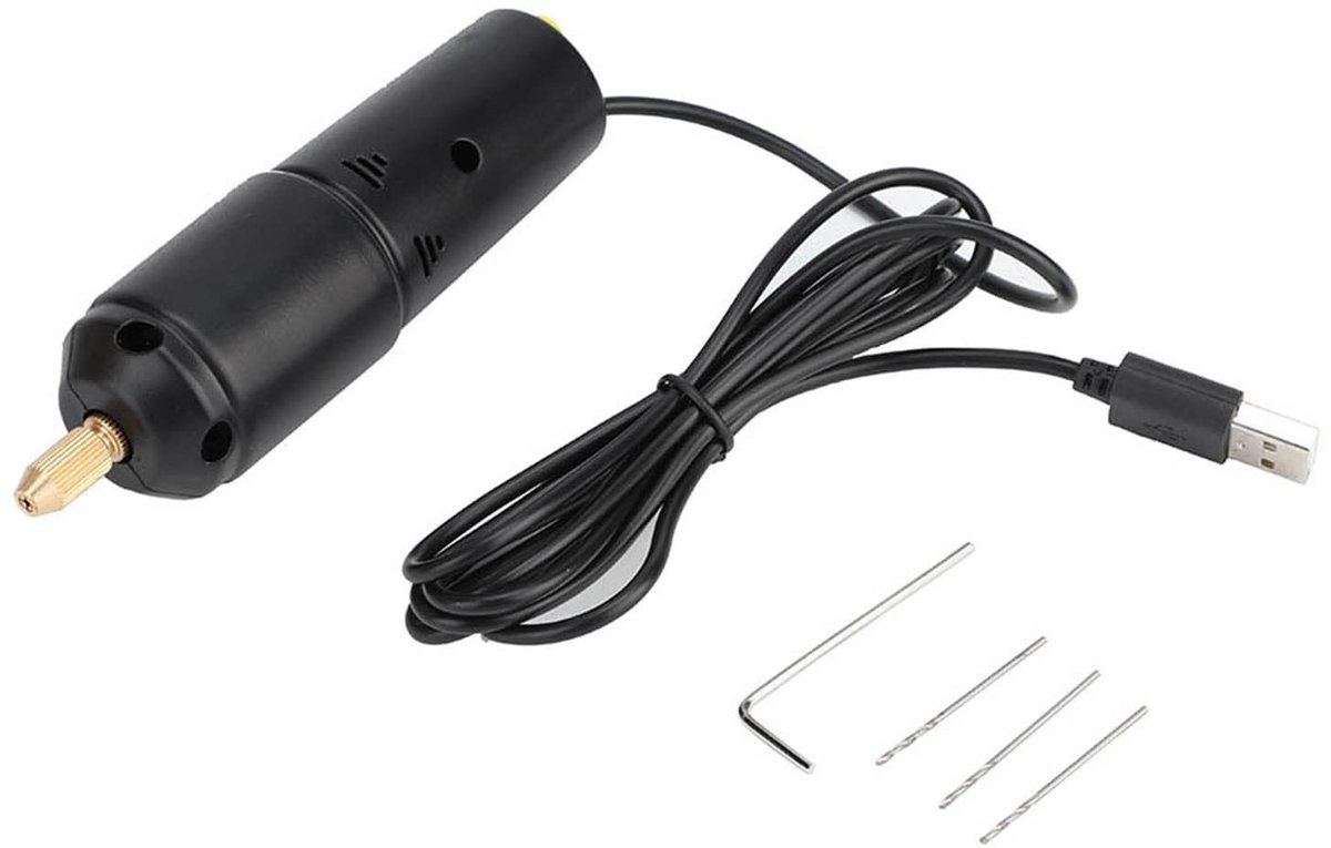 DC 5V mini boormachines draagbare USB handboor met 3-delige bits