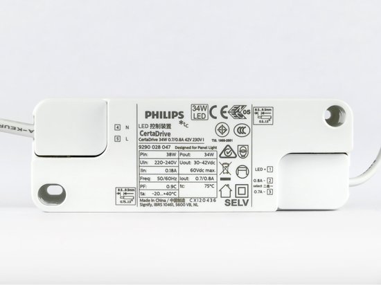 Philips Certadrive - Driver LED 32 W - 800 mA - Sans scintillement - Connecteur DC - Économe en énergie