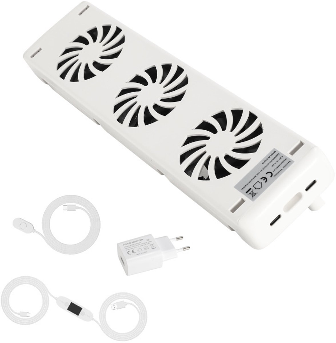 Drie windopeningen -Radiator ventilator Mono set - Digitaal display - Instelbare temperatuurinstelling - Energiezuinig - Geschikt voor bijna alle typen radiatoren - Verwarming ventilatie