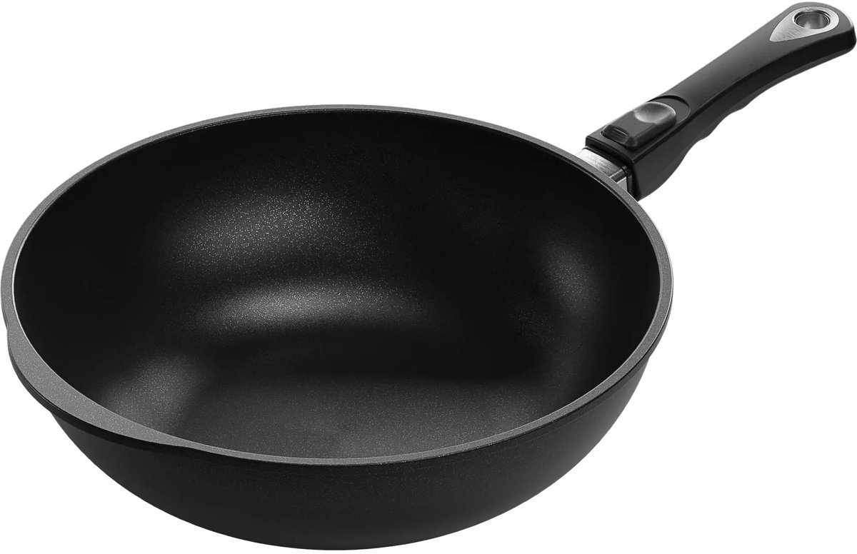 AMT Gastroguss Wokpan – Ø 32 cm – Lotan® anti-aanbaklaag – Geschikt voor inductie – Ovenbestendig tot 240°C