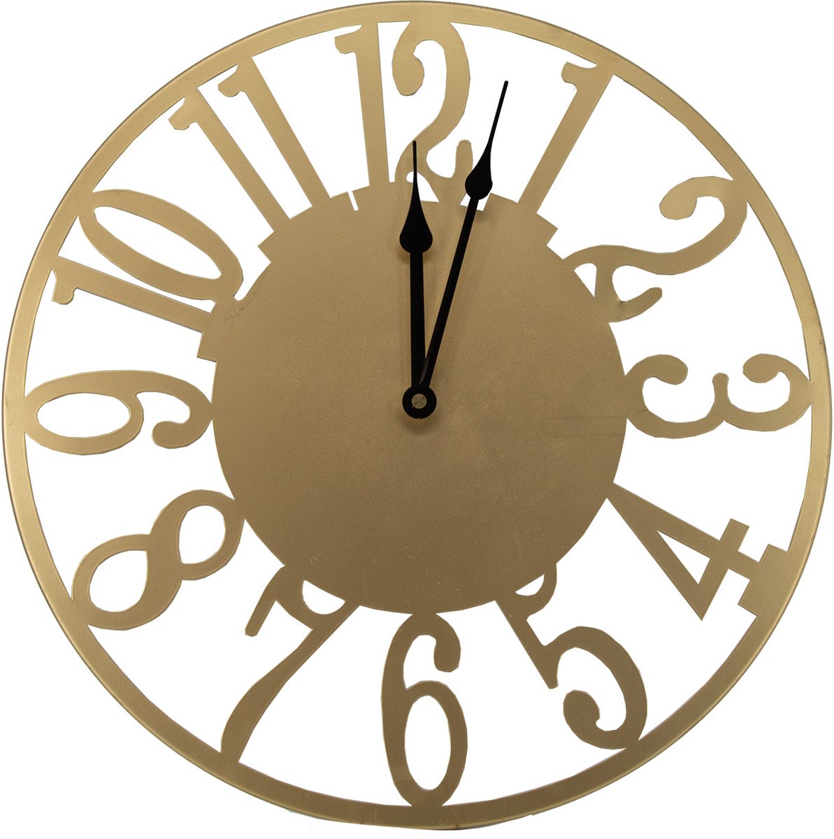 Art for the Home Klok Luxe gouden ronde Hangende Klok 40cm