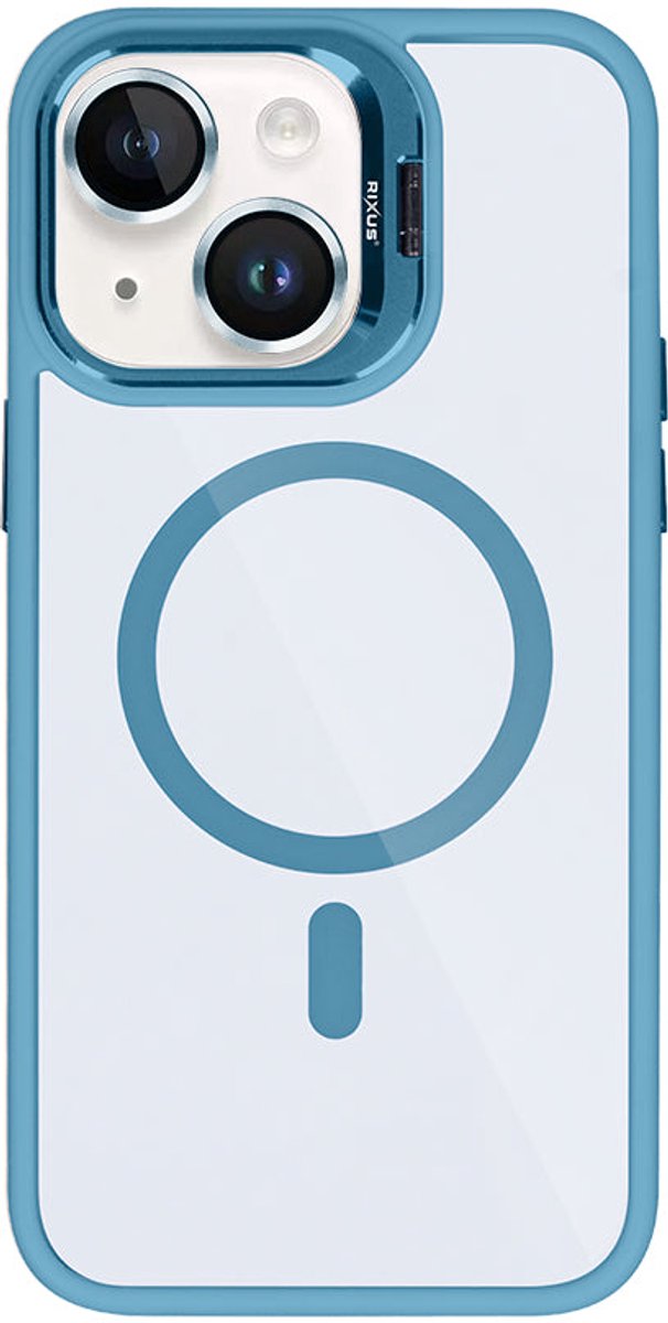 Rixus Classic 03 Case With MagSafe For Apple iPhone 14 Plus Light Blue