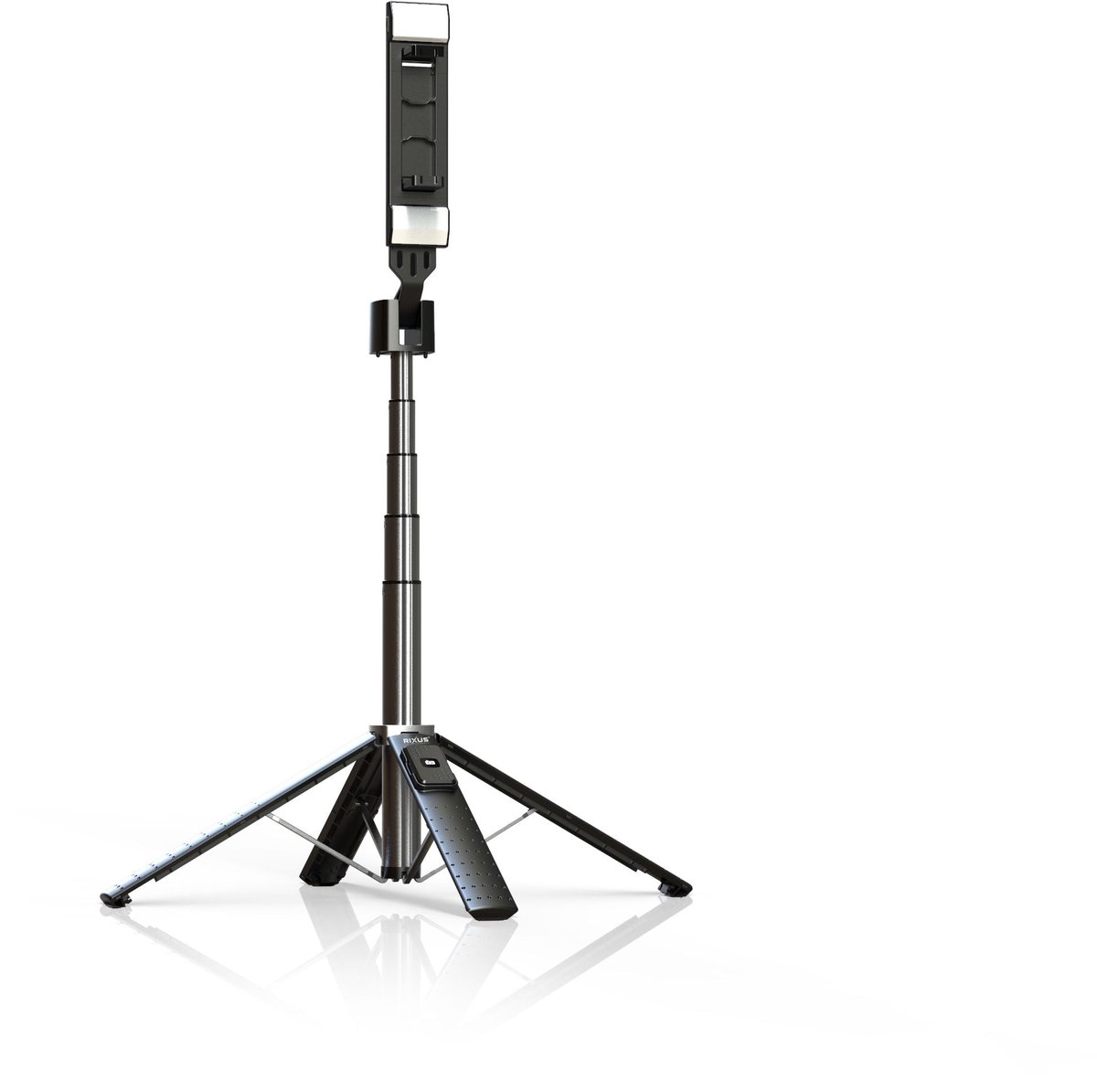 Rixus RXSF08 Aluminum Selfie Stick With Double LED Light Black