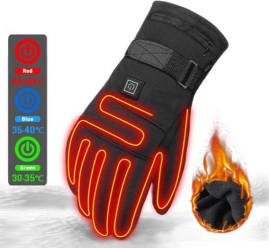 Waterdichte Verwarmde Motorhandschoenen – Batterij-aangedreven, Touchscreen Compatibel, Ideaal voor Winterse Motorrit, Racing en Rijden – Handverwarmers voor Comfort en Bescherming