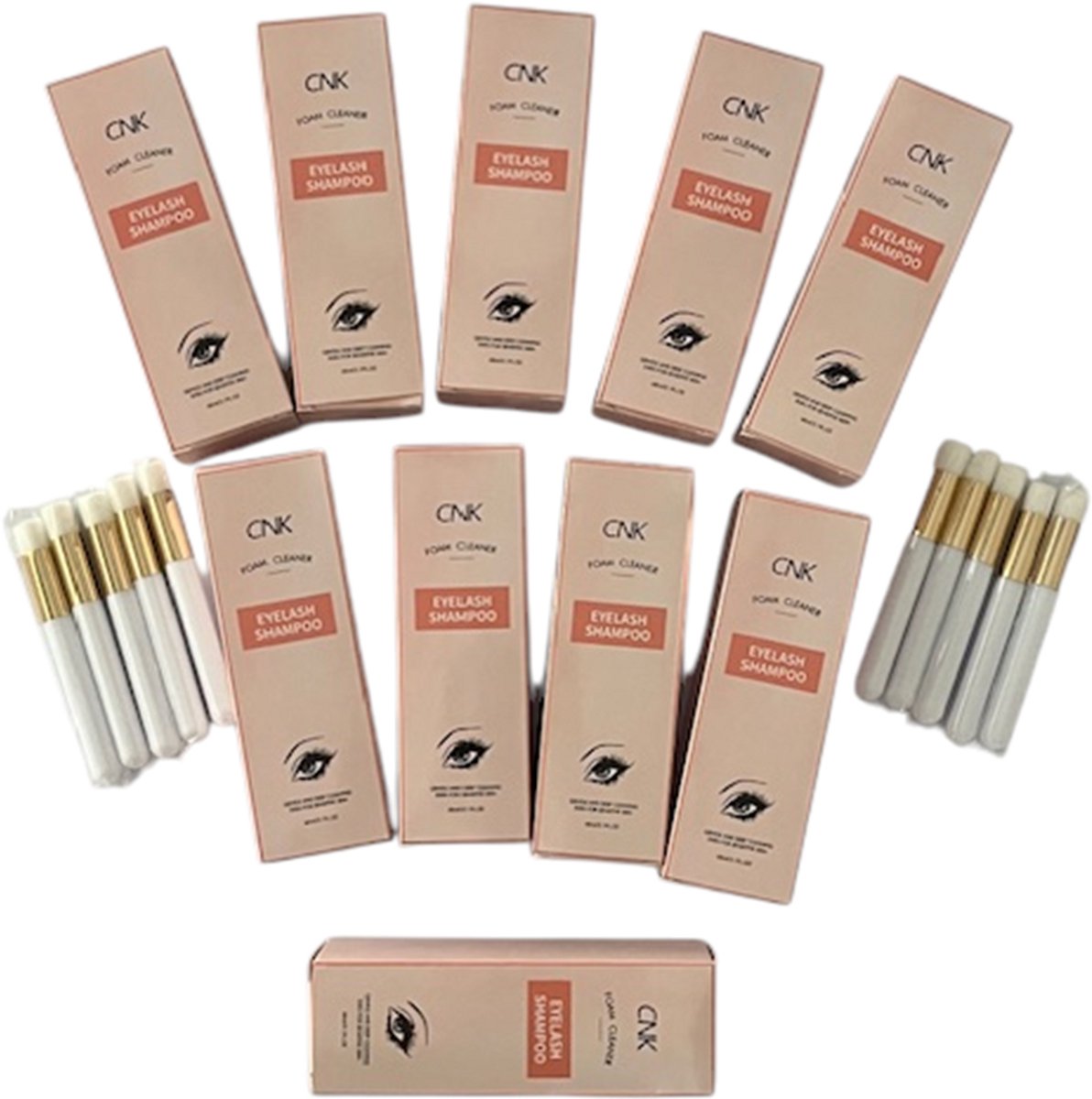 10X Foam Lash – 60ml - + 10X gratis reinigingsborstel - Foam cleanser - Lash foam shampoo - Olievrij- wimper shampoo - lash soap - cleanser for eyelashes - wimper schuim - wimper reiniging - make up remover - Lash shampoo - Wimper shampoo