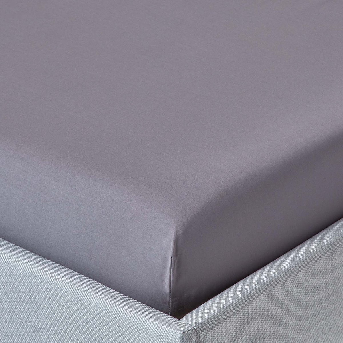 Homescapes Hoeslaken 100x200 cm – Donkergrijs – 100% Egyptisch Perkal Katoen – 200 TC