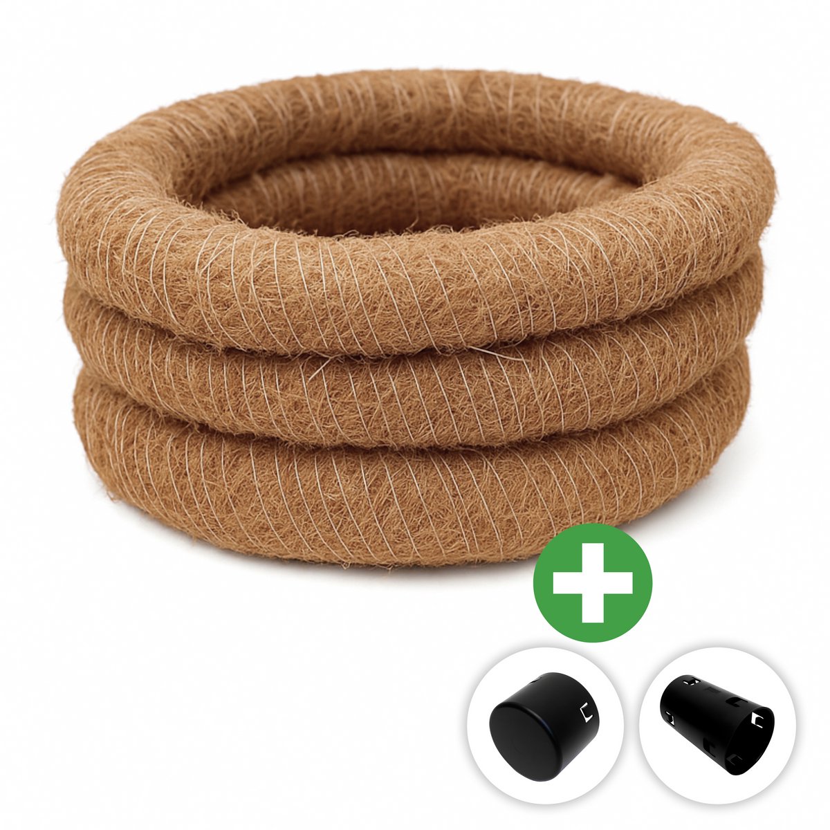 Deltaline Drainagebuis Kokos & PE – 50 mm – 10 m – Incl. Eindkap & Sok Klikmof 50 mm PP - 5 t/m 25 m - Drainage